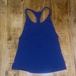 Lululemon Athletica Blue Backless Fitted Tank Top